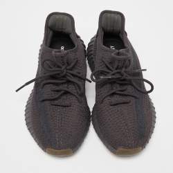 Pre Owned Yeezy x Adidas Black Knit Fabric Boost 350 V2 Sneakers Size 44