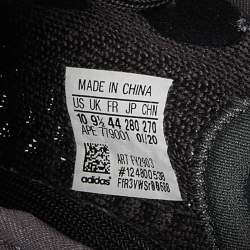 Pre Owned Yeezy x Adidas Black Knit Fabric Boost 350 V2 Sneakers Size 44