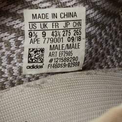 Pre Owned Yeezy x Adidas Grey/White Knit Fabric Boost 350 V2 Static Sneakers Size 43 1/3