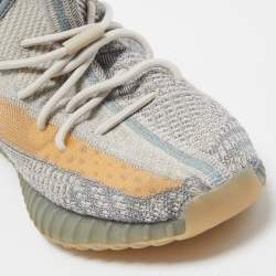 Pre Owned Yeezy x Adidas Grey Knit Fabric Boost 350 V2 Israfil Sneakers Size 43 1/3 