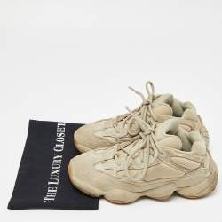 Yeezy x Adidas Green Neoprene and Suede Yeezy 500 Stone Sneakers Size 38