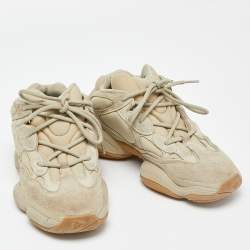 Yeezy x Adidas Green Neoprene and Suede Yeezy 500 Stone Sneakers Size 38