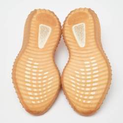 Pre Owned Yeezy x Adidas Orange Knit Fabric Boost 350 V2 Clay Sneakers Size 36 2/3