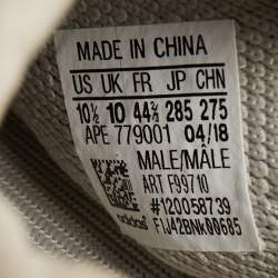 Pre Owned Yeezy x Adidas Grey Knit Fabric Boost 350 V2 Sesame Sneakers Size 44 2/3