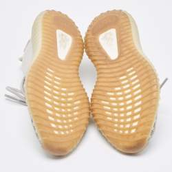 Pre Owned Yeezy x Adidas Grey Knit Fabric Boost 350 V2 Sesame Sneakers Size 37 1/3