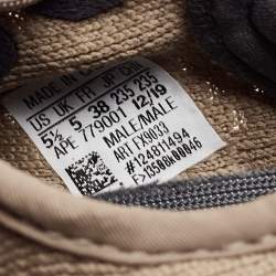 Pre Owned Yeezy x Adidas Brown Knit Fabric Boost 350 V2 Earth Sneakers Size 38