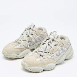 Yeezy x Adidas Two Tone Suede and Mesh Yeezy 500 Salt Sneakers Size 38