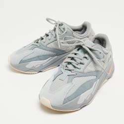 Adidas x Yeezy Blue Mesh and Leather Boost 700 Inertia Sneakers Size 40