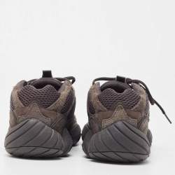 Pre Owned Adidas x Yeezy Black Mesh and Suede Boost Yeezy 500-utility-Black Sneakers Size 40