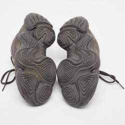 Pre Owned Adidas x Yeezy Black Mesh and Suede Boost Yeezy 500-utility-Black Sneakers Size 40