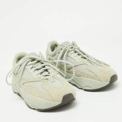 Pre Owned Yeezy x Adidas Green Suede,Leather and Mesh Boost 700 Salt Sneakers Size 39 1/3