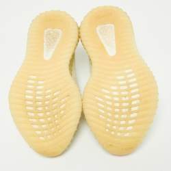 Pre Owned Yeezy x Adidas Yellow Knit Fabric Boost 350 V2 Butter Sneakers Size 38 2/3