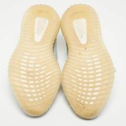 Pre Owned Yeezy x Adidas Blue/White Knit Fabric Boost 350 V2 Cloud White Non Reflective Sneakers Size 45 1/3