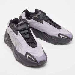 Pre Owned Yeezy x Adidas Black/Lavender Nylon Boost 700 MNVN Geode Sneakers Size 43.5