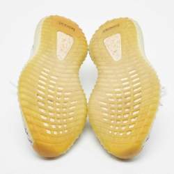 Pre Owned Yeezy x Adidas Grey/Blue Knit Fabric Boost 350 V2 Blue Tint Sneakers Size 42