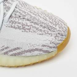 Pre Owned Yeezy x Adidas Grey/Blue Knit Fabric Boost 350 V2 Blue Tint Sneakers Size 42