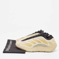 Pre Owned Yeezy x Adidas Yellow/Black Fabric 700 V3 Safflower Sneakers Size 41 1/3