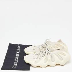 Pre Owned Yeezy x Adidas Off White Knit Fabric and Rubber Yeezy 450 Cloud White Sneakers Size 38 2/3