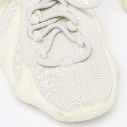 Pre Owned Yeezy x Adidas Off White Knit Fabric and Rubber Yeezy 450 Cloud White Sneakers Size 38 2/3