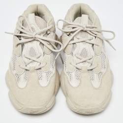 Yeezy x Adidas Cream Suede and Mesh Yeezy 500 Blush Sneakers Size 42
