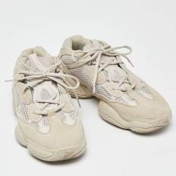 Yeezy x Adidas Cream Suede and Mesh Yeezy 500 Blush Sneakers Size 42