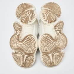 Pre Owned Yeezy x Adidas Off White Suede and Mesh 500 Bone White Sneakers Size 42 2/3