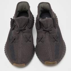 Pre Owned Yeezy x Adidas Grey Knit Fabric Boost 350 V2 Cinder Sneakers Size 43 1/3