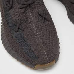 Pre Owned Yeezy x Adidas Grey Knit Fabric Boost 350 V2 Cinder Sneakers Size 43 1/3