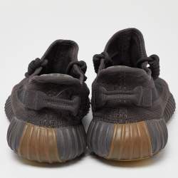 Pre Owned Yeezy x Adidas Grey Knit Fabric Boost 350 V2 Cinder Sneakers Size 43 1/3
