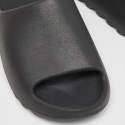 Yeezy x Adidas Black Rubber Onyx Flat Slides Size 43