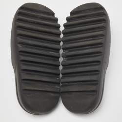 Yeezy x Adidas Black Rubber Onyx Flat Slides Size 43