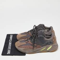 Pre Owned Yeezy x Adidas Multicolor Suede and Mesh Boost 700 Mauve Sneakers Size 42