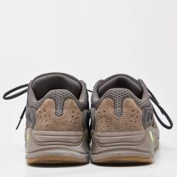 Pre Owned Yeezy x Adidas Multicolor Suede and Mesh Boost 700 Mauve Sneakers Size 42