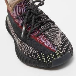 Pre Owned Yeezy x Adidas Multicolor Knit Fabric Boost 350 V2 Yecheil (Non-Reflective) Sneakers Size 41 1/3