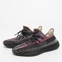 Pre Owned Yeezy x Adidas Multicolor Knit Fabric Boost 350 V2 Yecheil (Non-Reflective) Sneakers Size 41 1/3