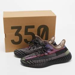 Pre Owned Yeezy x Adidas Multicolor Knit Fabric Boost 350 V2 Yecheil (Non-Reflective) Sneakers Size 41 1/3