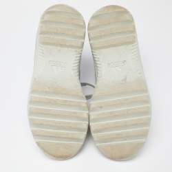 Pre Owned Yeezy x Adidas Two Tone Suede and Mesh Desert Boot Rock High Top Sneakers Size 48