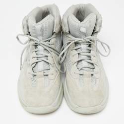 Pre Owned Yeezy x Adidas Two Tone Suede and Mesh Desert Boot Rock High Top Sneakers Size 48