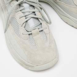 Pre Owned Yeezy x Adidas Two Tone Suede and Mesh Desert Boot Rock High Top Sneakers Size 48