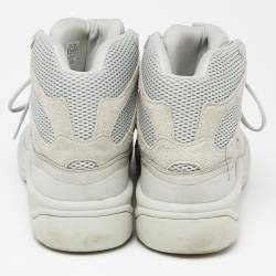 Pre Owned Yeezy x Adidas Two Tone Suede and Mesh Desert Boot Rock High Top Sneakers Size 48