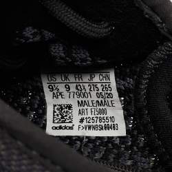 Pre Owned Adidas x Yeezy Black/Blue Knit Fabric Boost-350-v2-carbon Sneakers Size 43 1/3