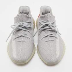 Pre Owned Adidas x Yeezy Grey Knit Fabric Boost-350-v2-tail-light Sneakers Size 43 1/3