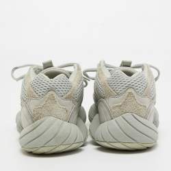 Pre Owned Yeezy x Adidas Grey Mesh and Suede 500 Salt Sneakers Size 39 1/3