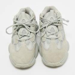 Pre Owned Yeezy x Adidas Grey Mesh and Suede 500 Salt Sneakers Size 39 1/3