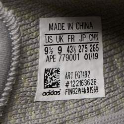 Pre Owned Yeezy x Adidas Grey Knit Fabric Boost 350 V2 True Form Sneakers Size 43 1/3