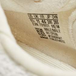 Yeezy x Adidas White Knit Fabric Boost 350 V2 Cream Sneakers Size 46