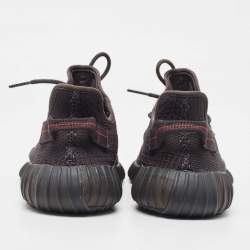 Pre Owned Adidas x Yeezy Black Knit Fabric Boost 350 V2 Cinder Sneakers Size 44 1/3