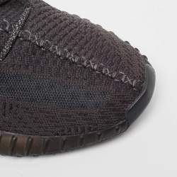 Pre Owned Adidas x Yeezy Black Knit Fabric Boost 350 V2 Cinder Sneakers Size 44 1/3