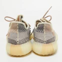 Pre Owned Yeezy x adidas Multicolor Knit Fabric Boost 350 V2 Ash Pearl Sneakers Size 47 2/3