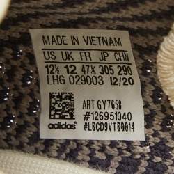 Pre Owned Yeezy x adidas Multicolor Knit Fabric Boost 350 V2 Ash Pearl Sneakers Size 47 2/3